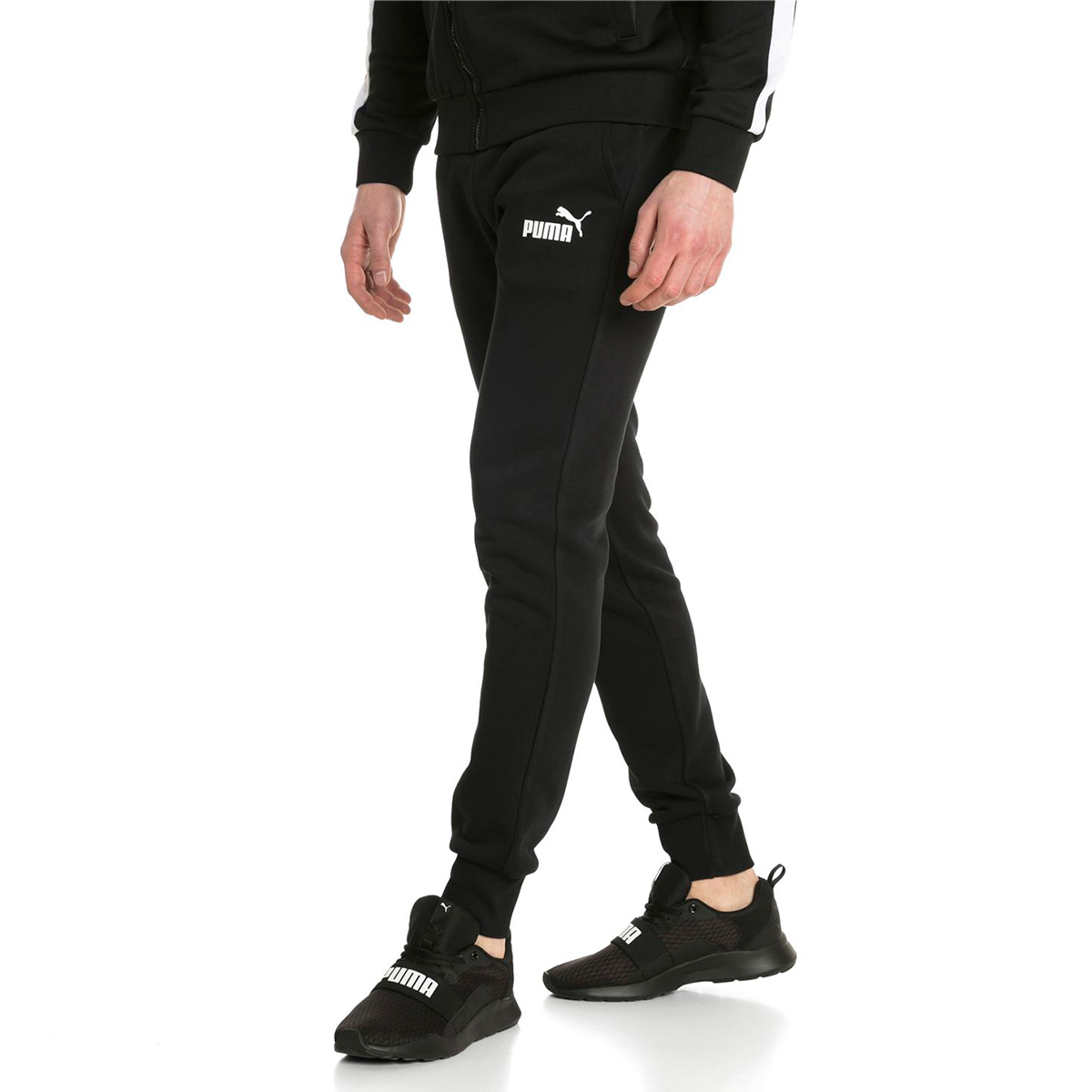 puma men's fleece cargo joggers