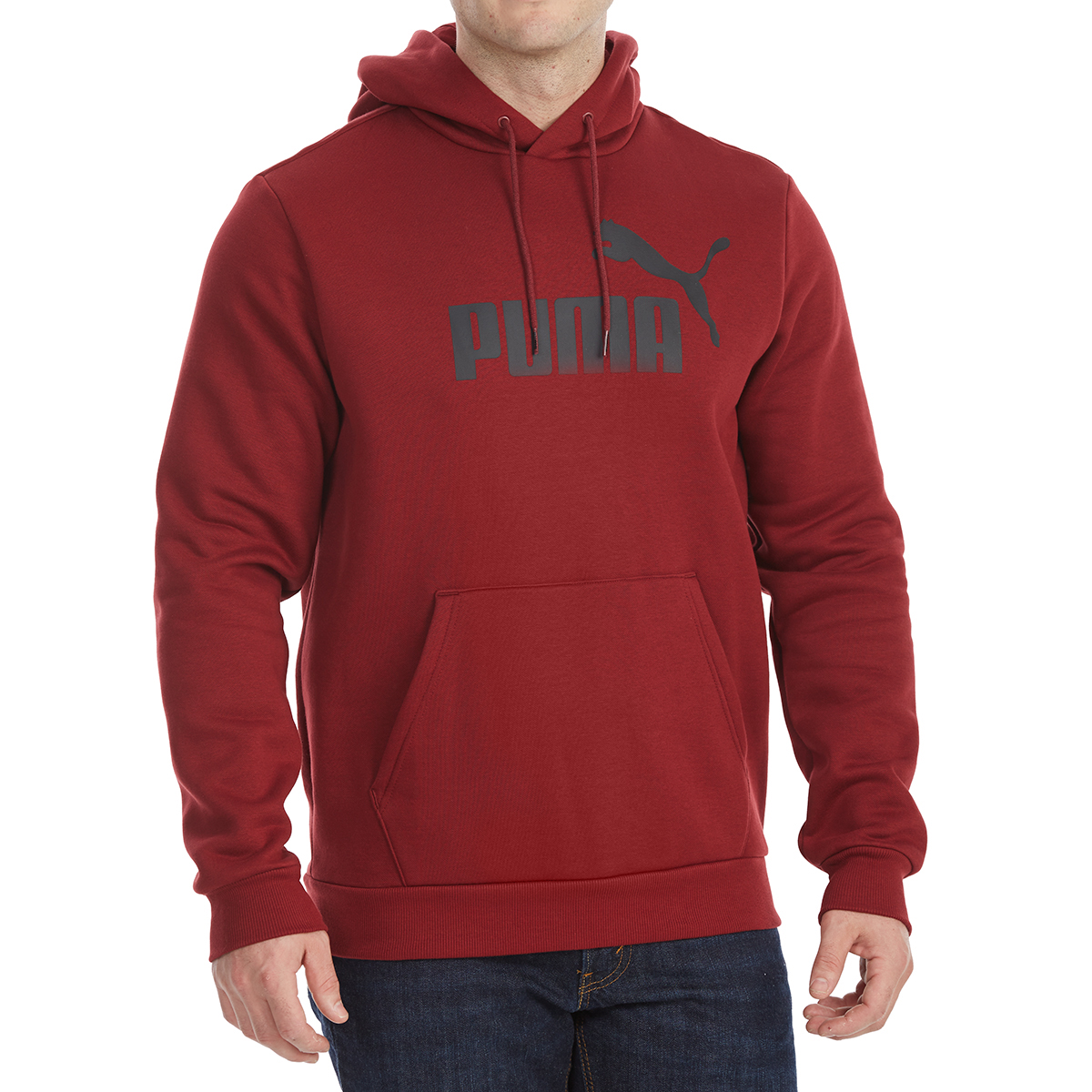 Puma Men's Essentials Fleece Pullover Hoodie - Red, XL