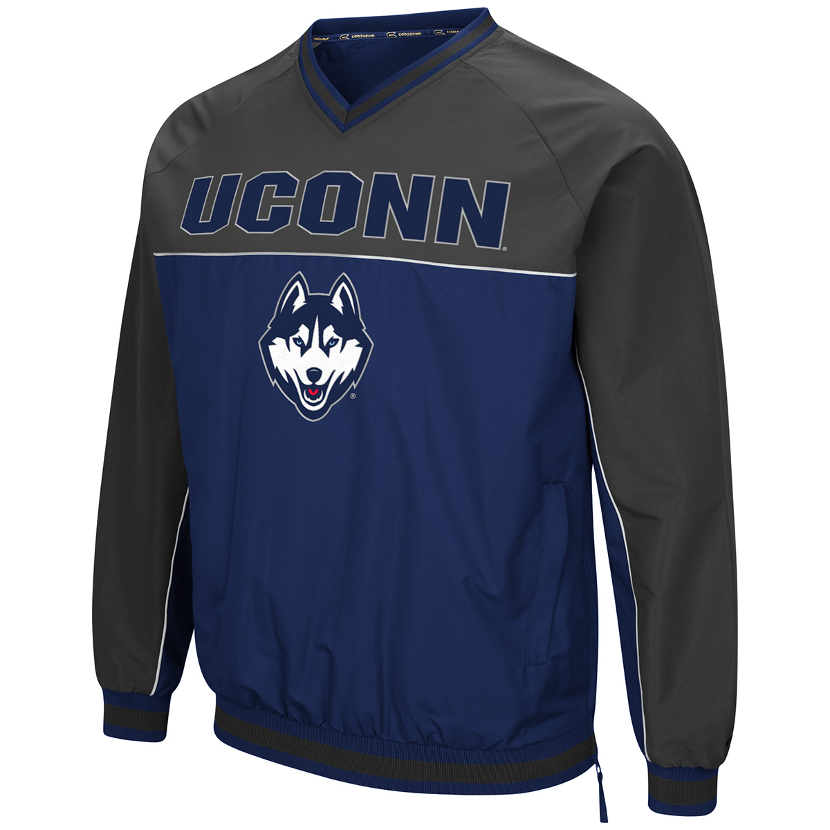 Uconn Guys' Coach Klein Pullover Windbreaker - Blue, XXL