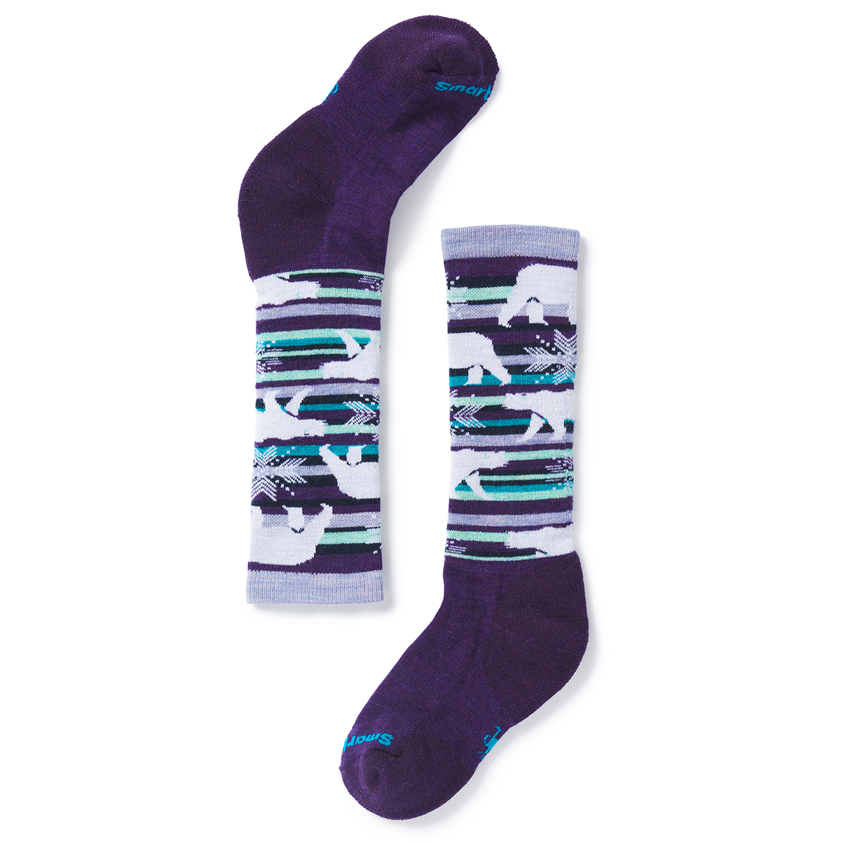 Smartwool Boys' Wintersport Polar Bear Socks - Black, L