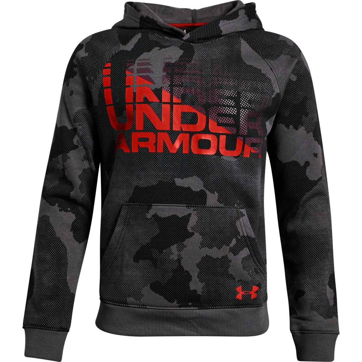 Under Armour Big Boys' Ua Rival Wordmark Pullover Hoodie - Black, M