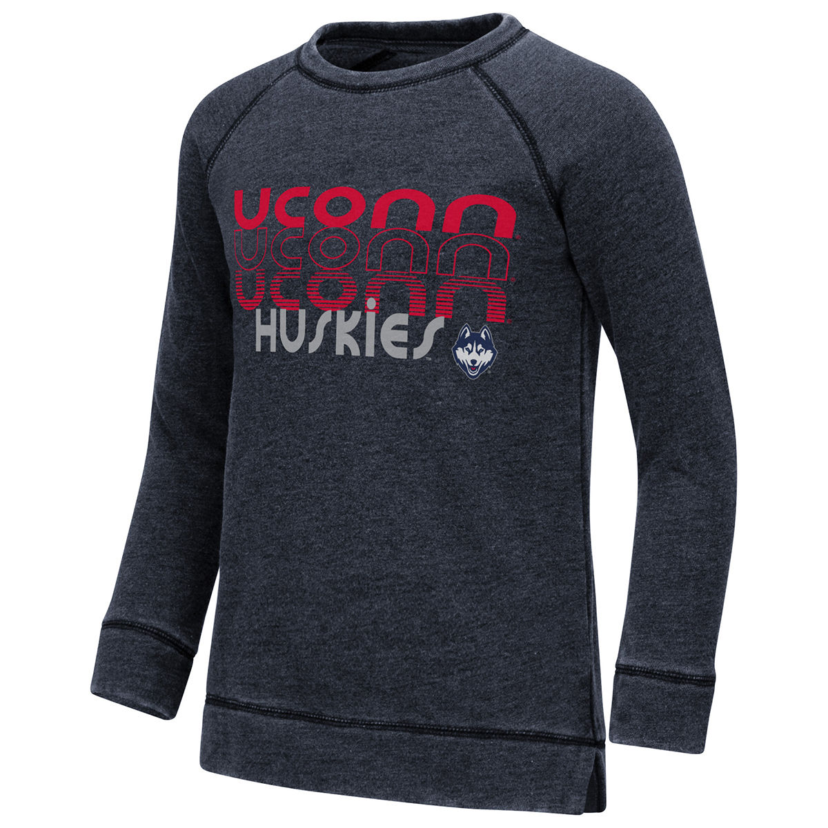 Uconn Big Girls' Hot Hands Burnout Fleece Pullover - Blue, XL