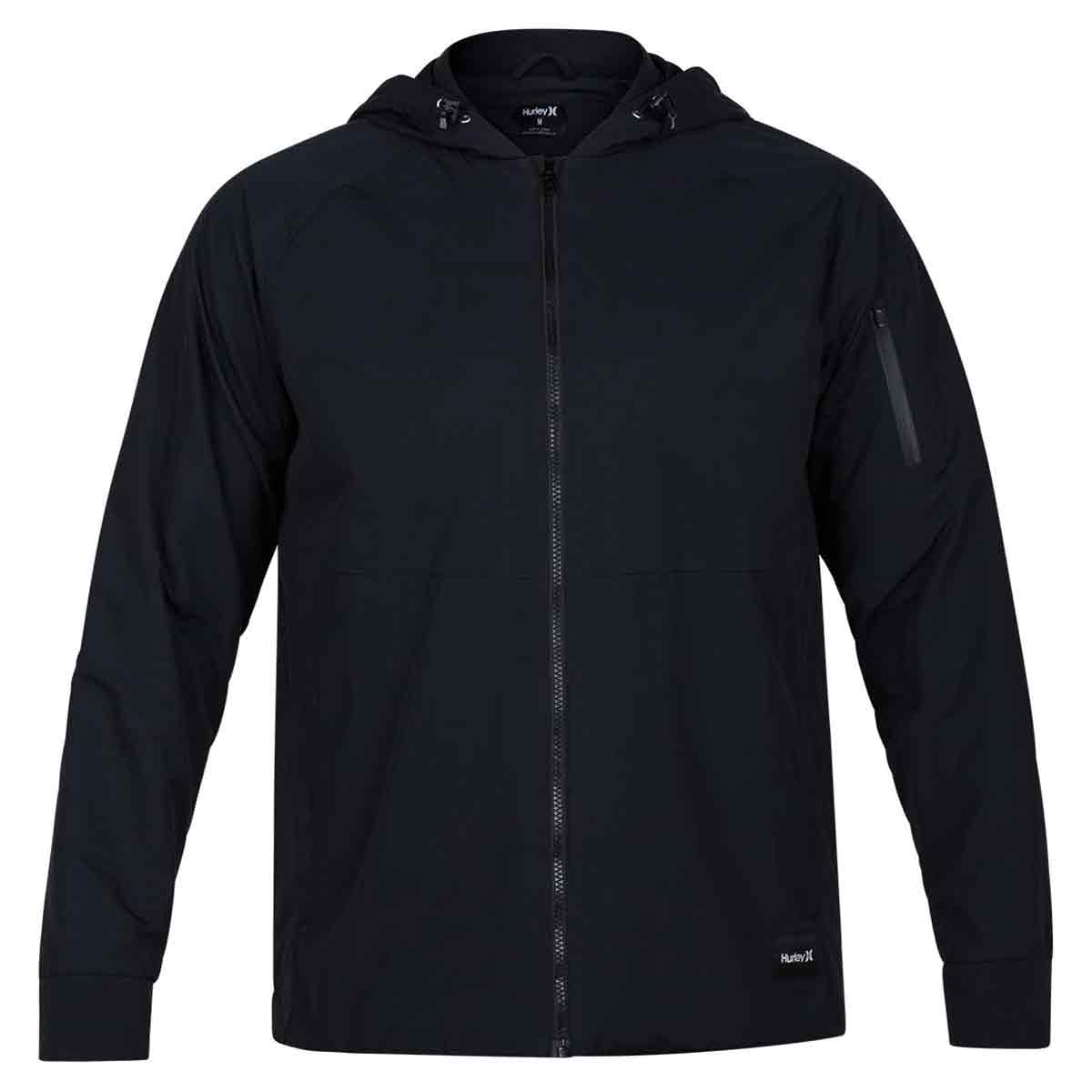 Hurley Guys' Garrison Hooded Jacket - Black, S