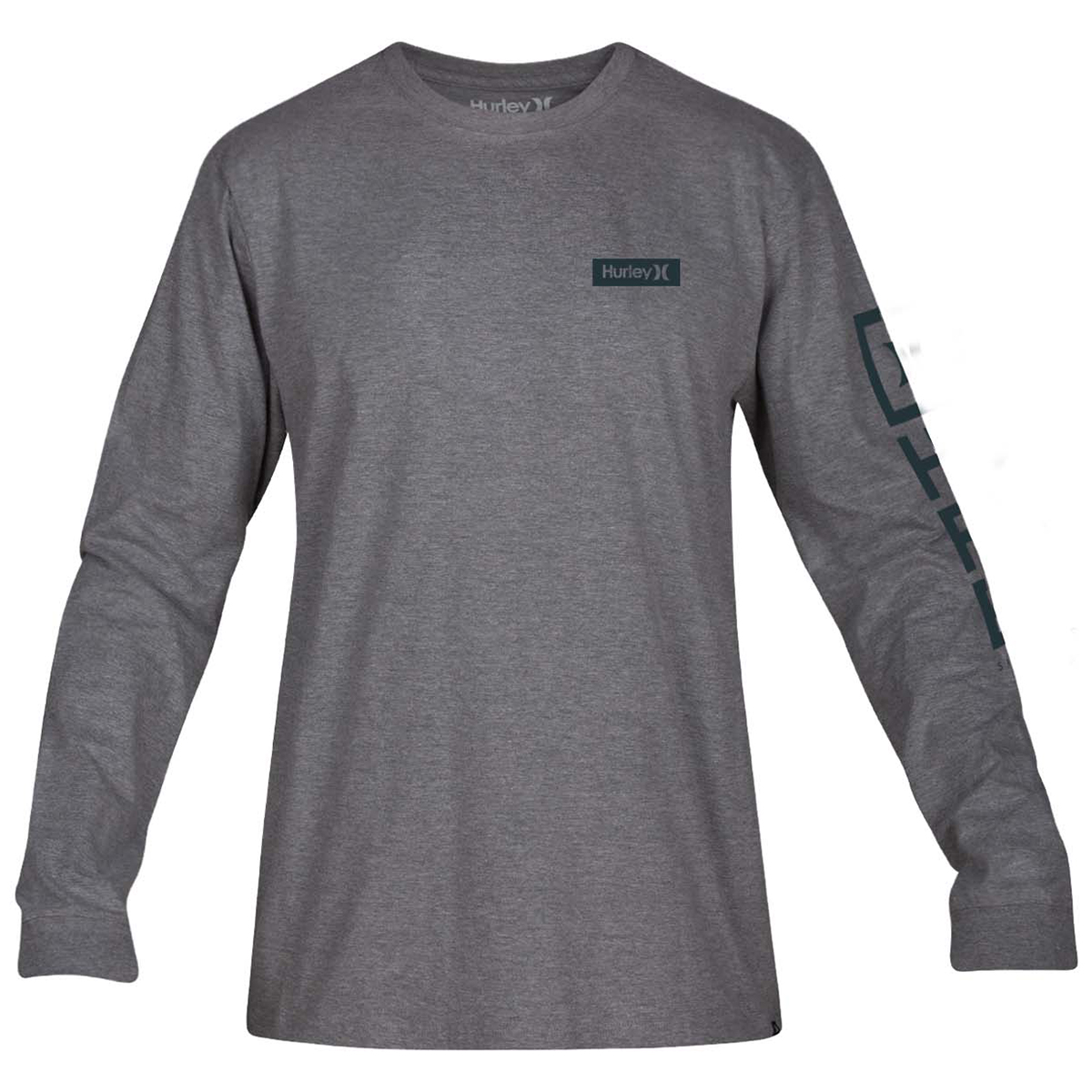 Hurley Guys' Core Arm Long-Sleeve Tee - Black, M