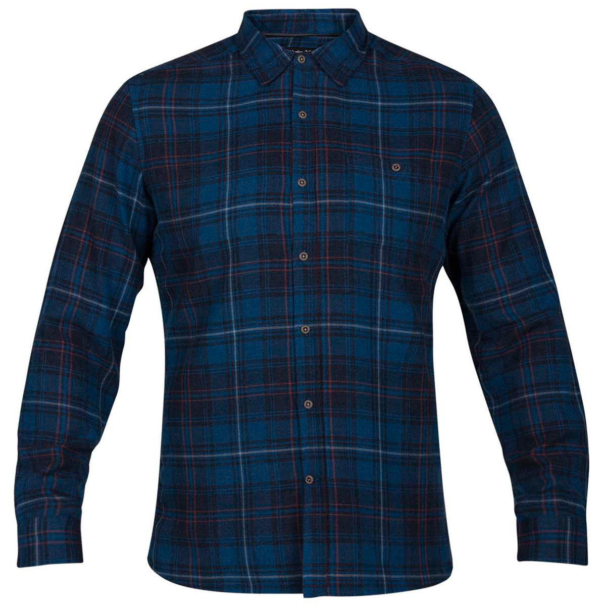 Hurley Guys' Kurt Long-Sleeve Shirt - Blue, L