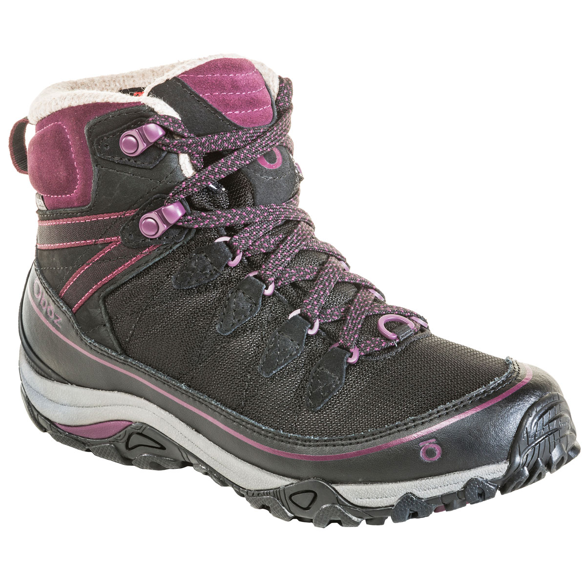 Oboz Women's 6 In. Juniper Insulated Waterproof Mid Hiking Boots - Black, 6.5