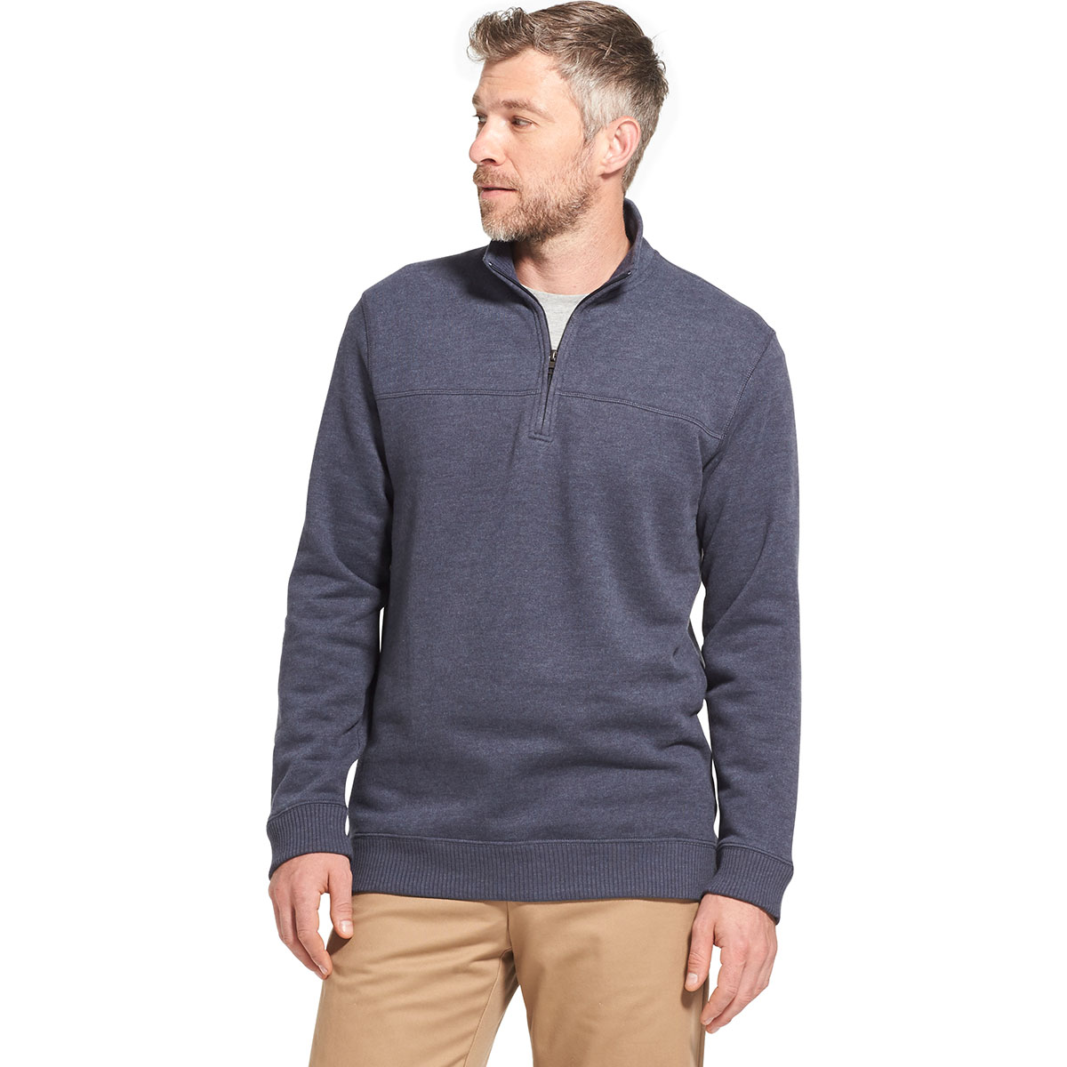 Arrow Men's Sueded 1/4 Zip Fleece Pullover - Blue, XL