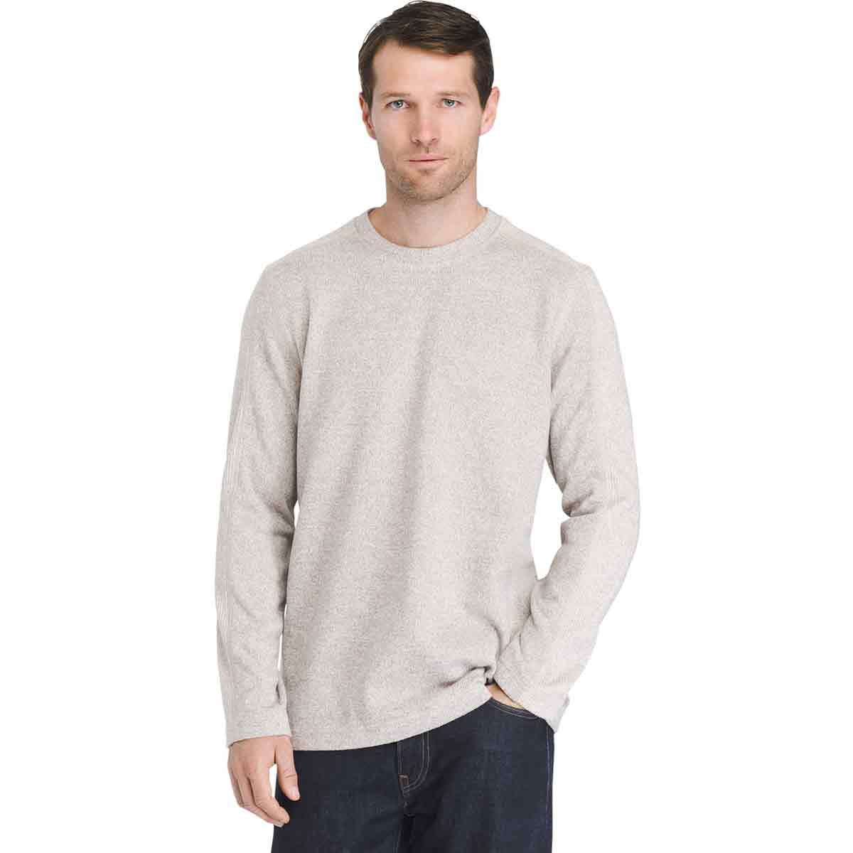 Van Heusen Men's Flex Never Tuck Fleece Sweater - Brown, L