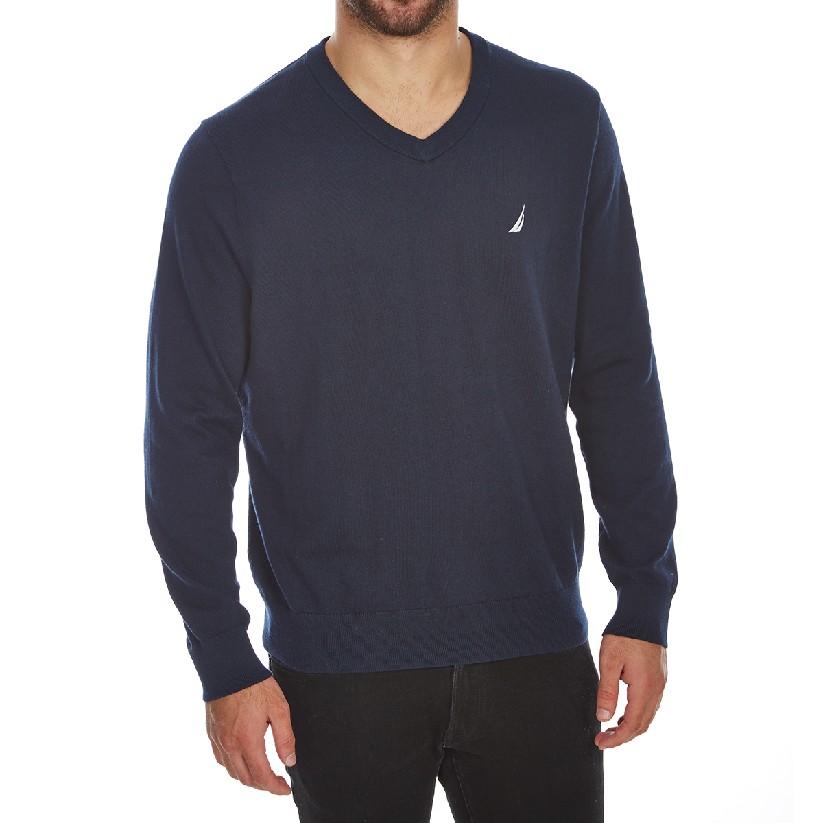 Nautica Men's V-Neck Long-Sleeve Sweater - Blue, XXL