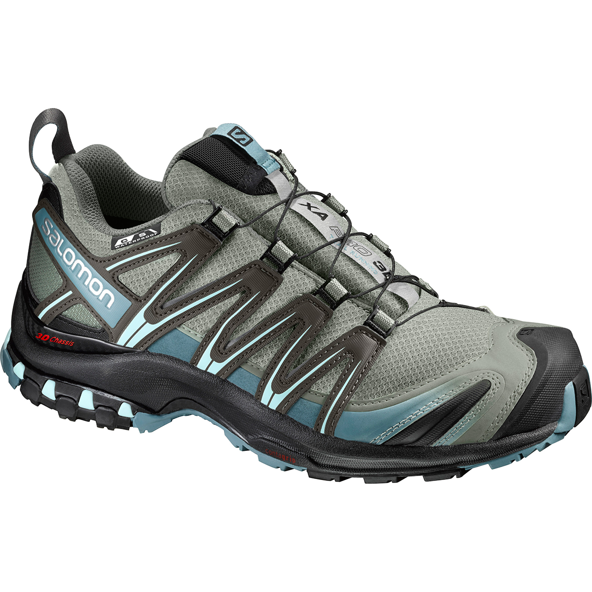 Salomon Women's Xa Pro 3D Cs Waterproof Trail Running Shoes - Black, 7.5