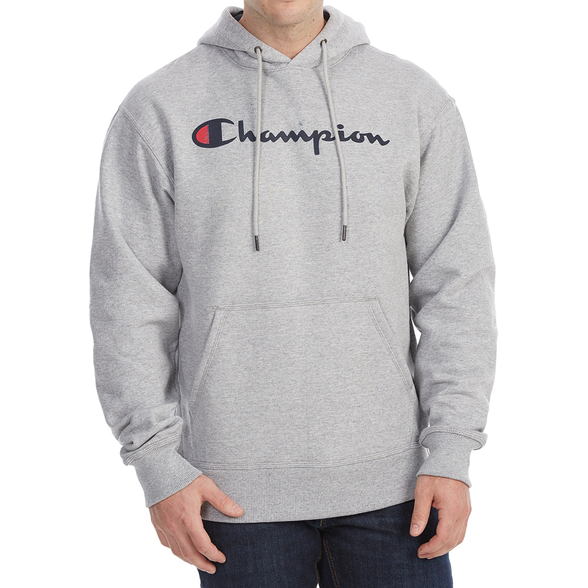 Champion men's powerblend script clearance graphic hoodie