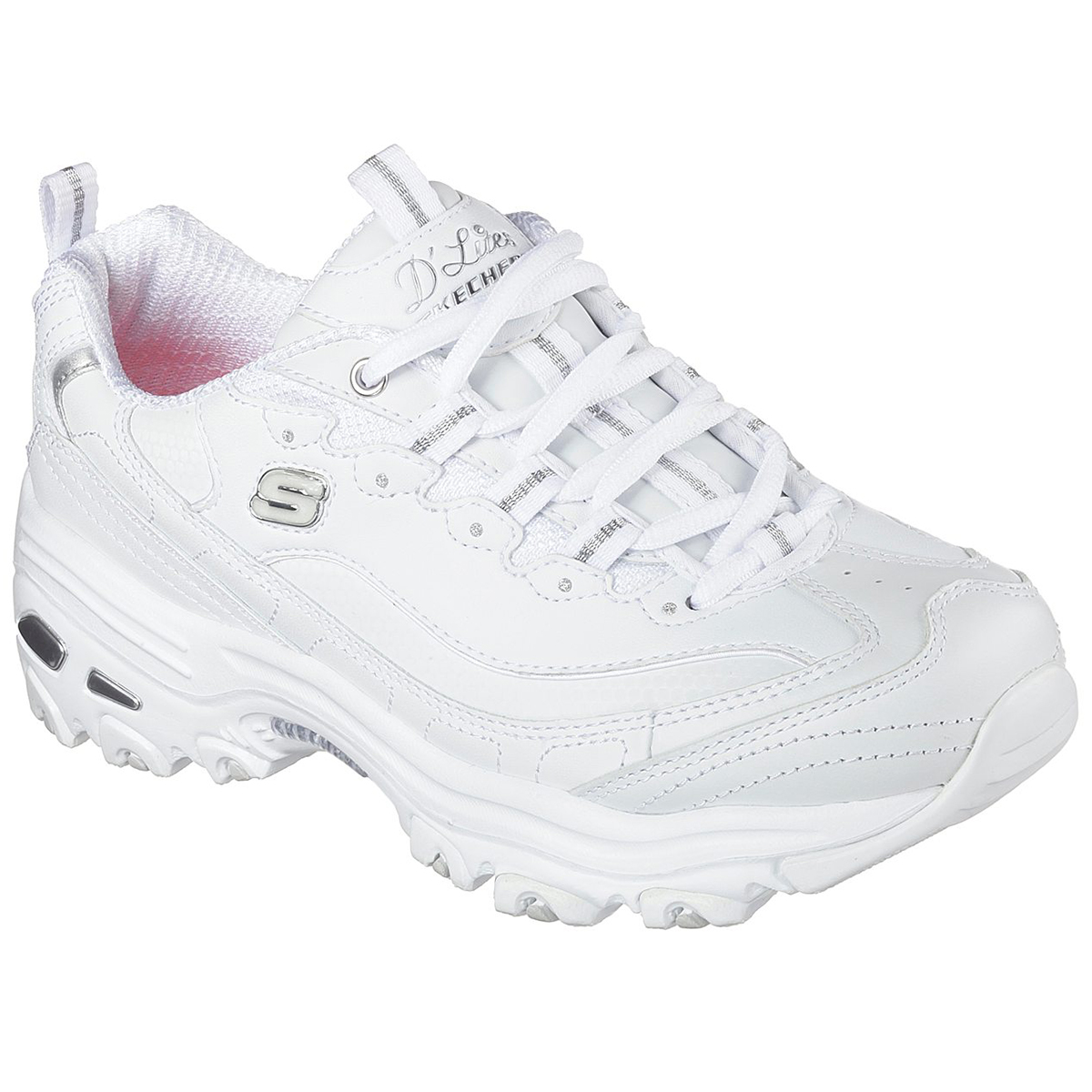 Skechers Women's D'lites - Fresh Start Sneakers - White, 6.5