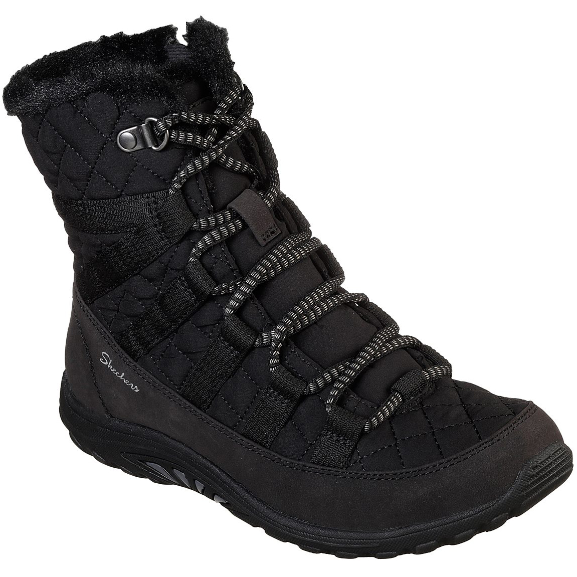 Skechers Women's Relaxed Fit: Reggae Fest - Moro Rock Winter Boots - Black, 7