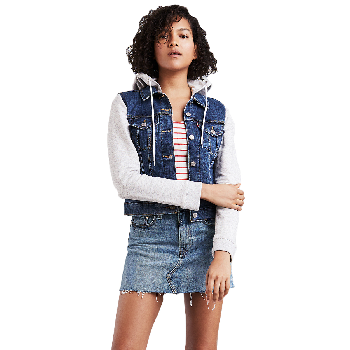 Levi's Women's Hooded Hybrid Original Trucker Jacket