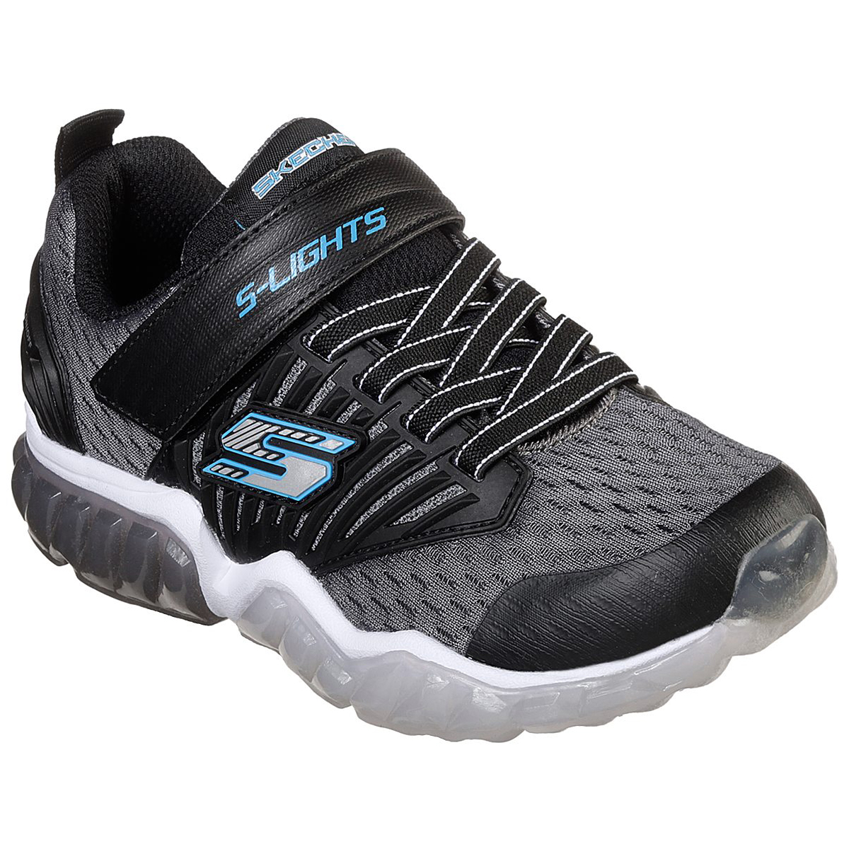 Skechers Boys' S Lights: Rapid Flash Sneakers - Black, 12