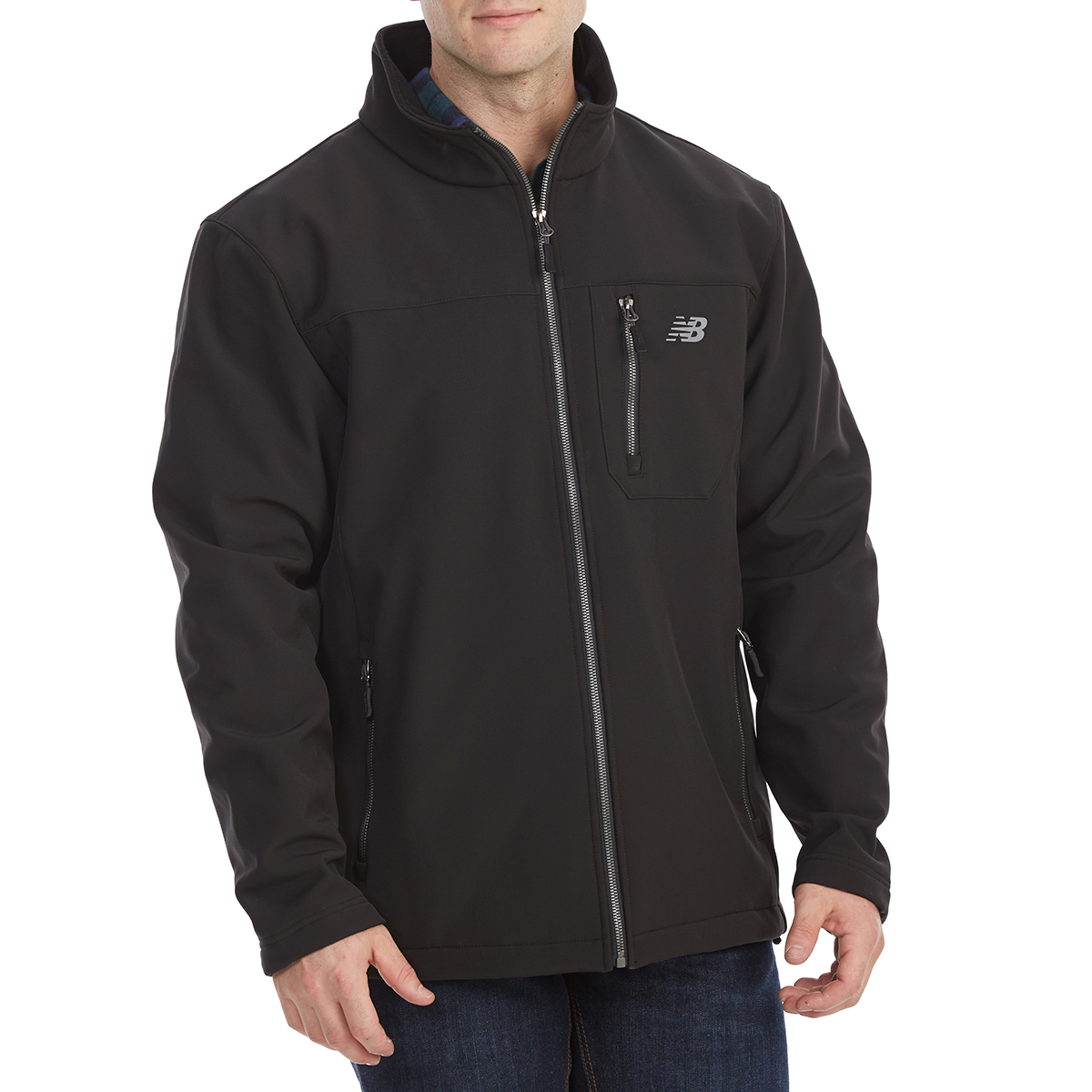 New Balance Men's Softshell Jacket With Chest Pocket - Black, L