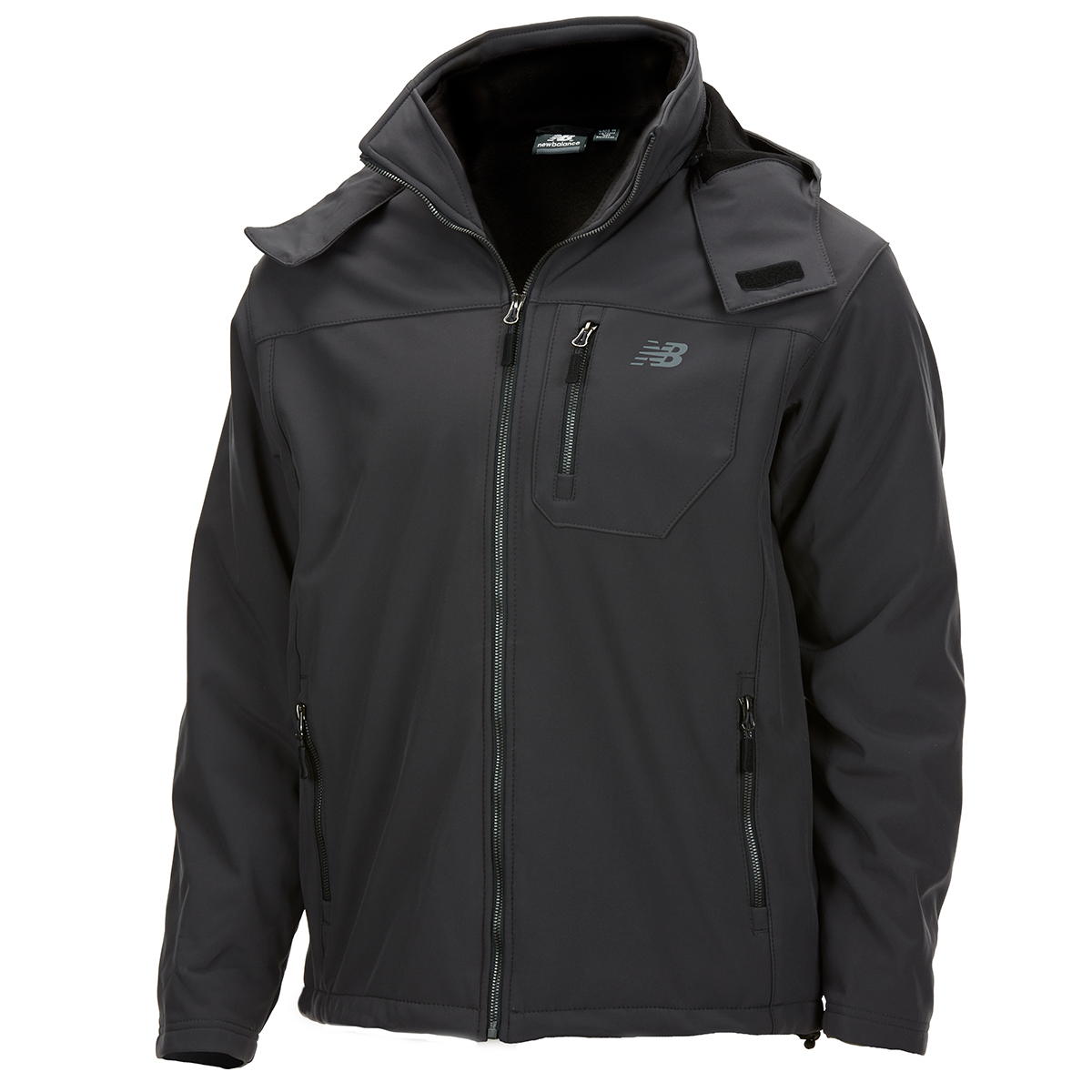 New Balance Men's Soft Shell Systems Jacket With Zip-Out Puffer - Black, L