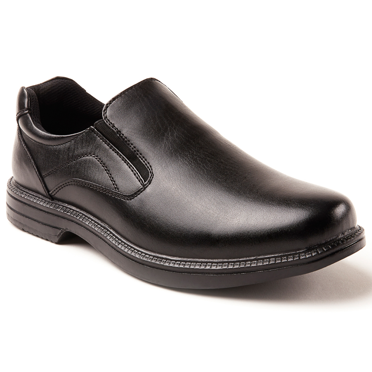 Deer Stags Men's Nu Media Slip-On Shoe - Black, 9.5W