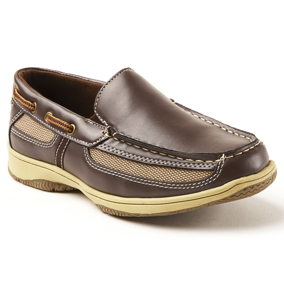 Deer Stags Boys' Pal Slip-On Boat Shoes - Brown, 11.5