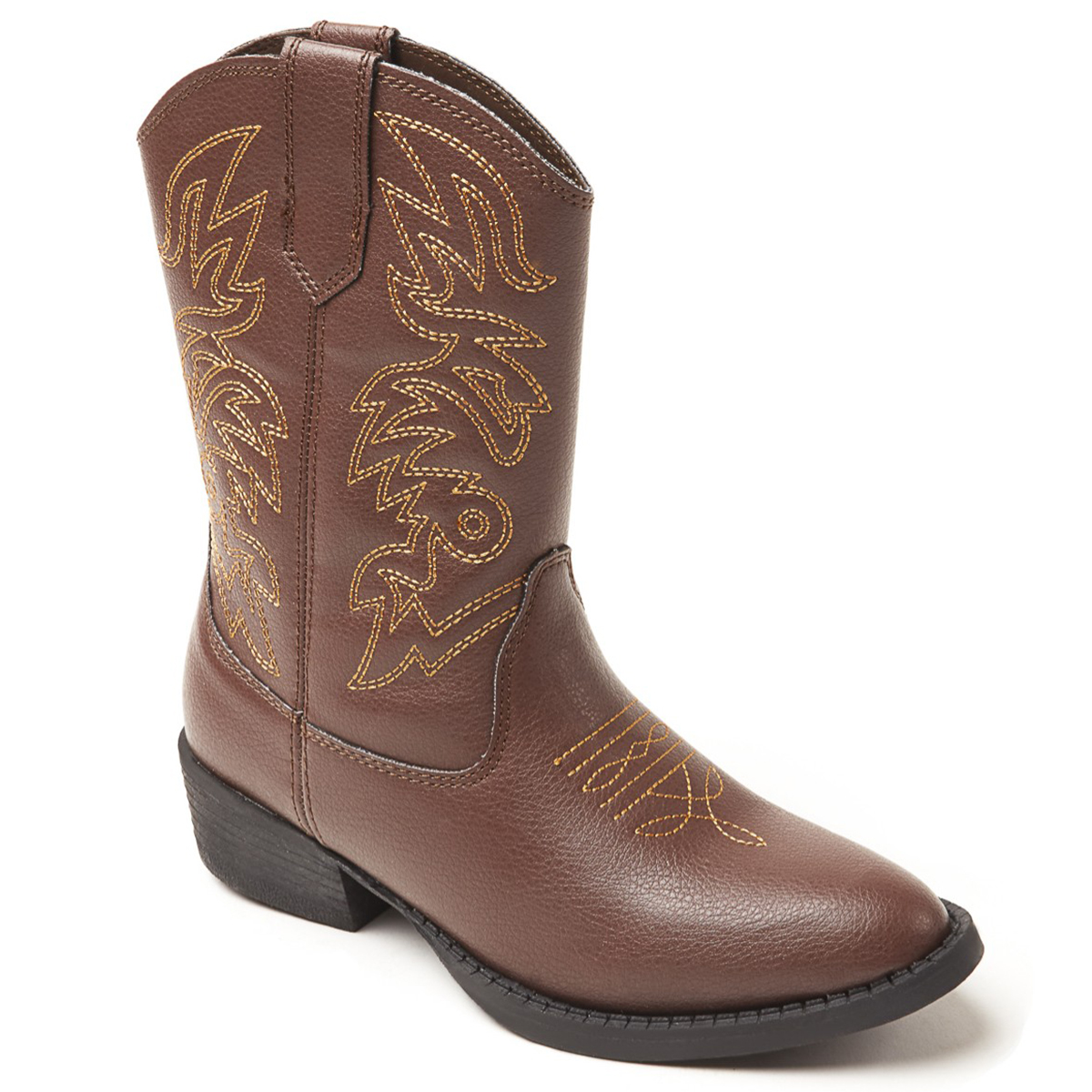 Deer Stags Boys' Ranch Cowboy Boot - Brown, 11