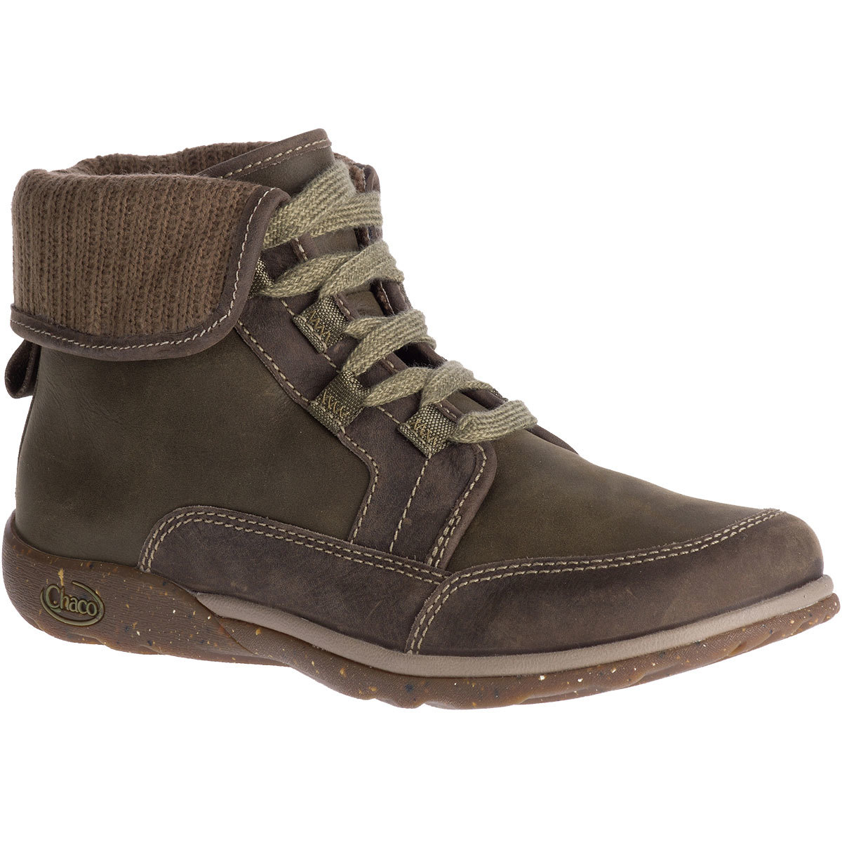 Chaco Women's Barbary Waterproof Fold-Down Storm Boots - Green, 8.5