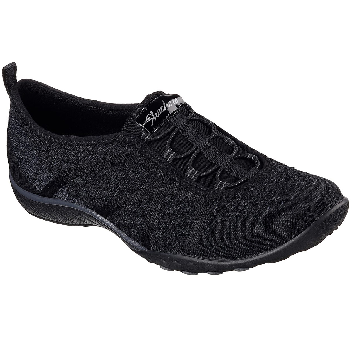 Skechers Women's Relaxed Fit: Breathe Easy - Fortune-Knit Sneakers - Black, 10