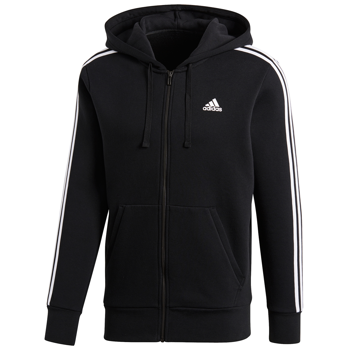 adidas 3 stripe full zip hoodie