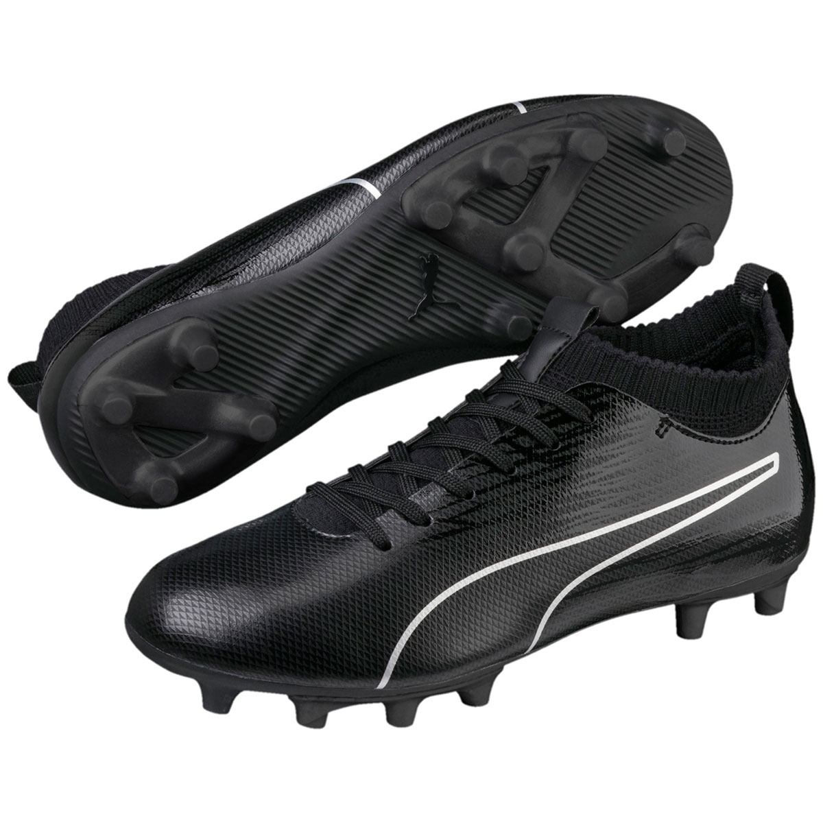 Puma Kids' Evoknit Ftb Ii Fg Jr Soccer Cleats - Black, 2