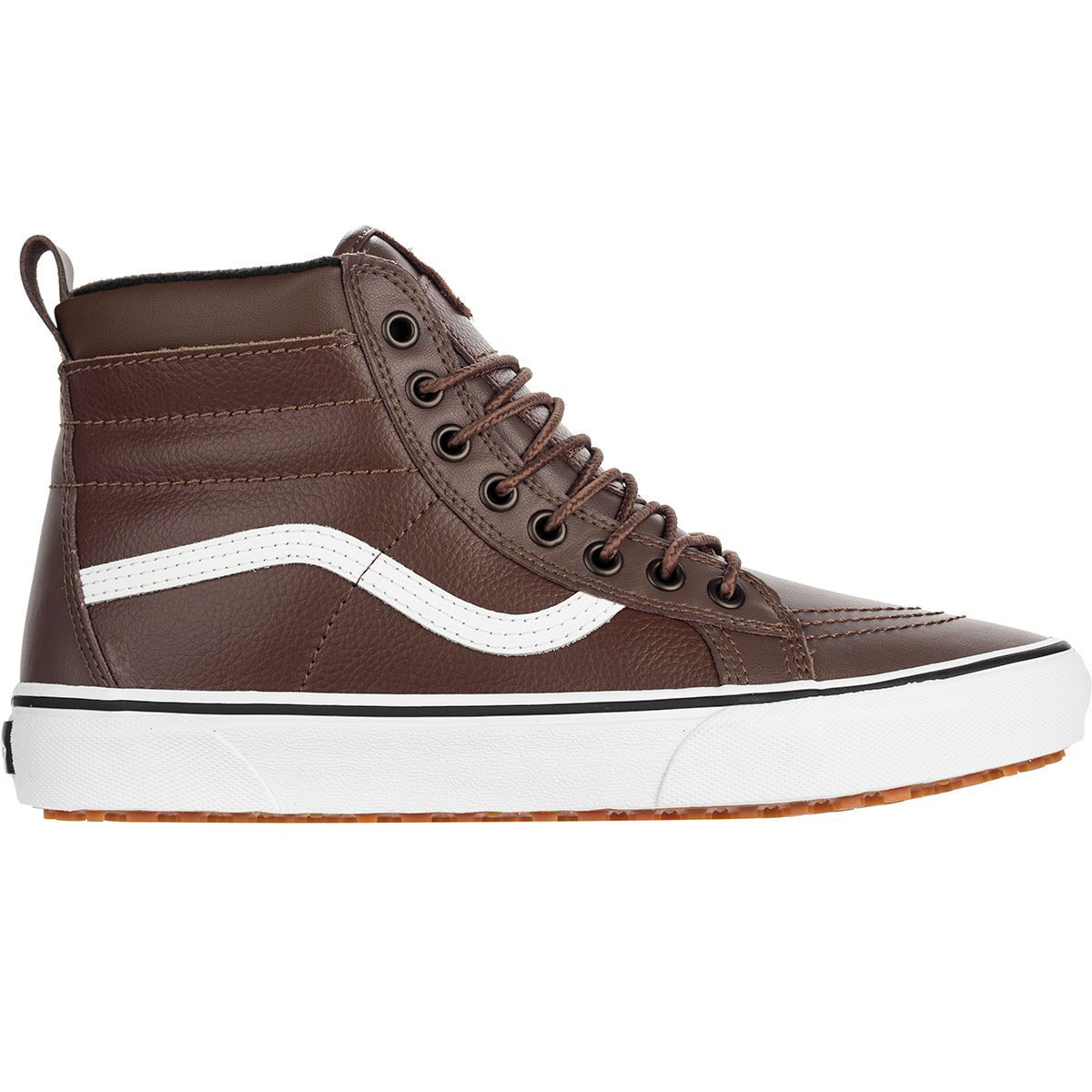 Vans Men's Sk8-Hi Mte Leather Skate Shoes - Brown, 12