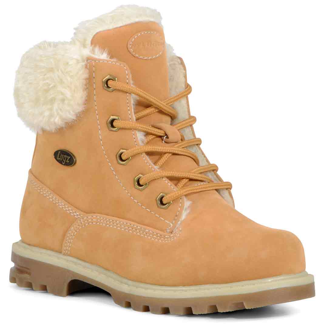 Lugz Big Girls' 6 In. Grade School Empire Hi Fur Boots - Brown, 4