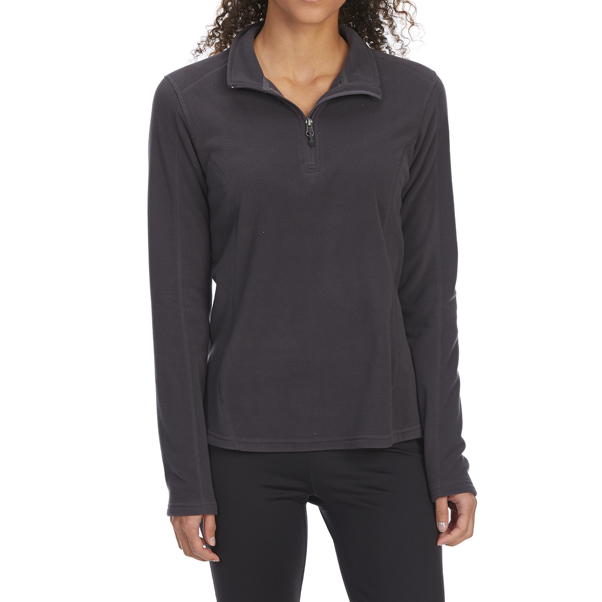 Ems Women's Classic Micro Fleece 1/4 Zip Pullover - Black, XL