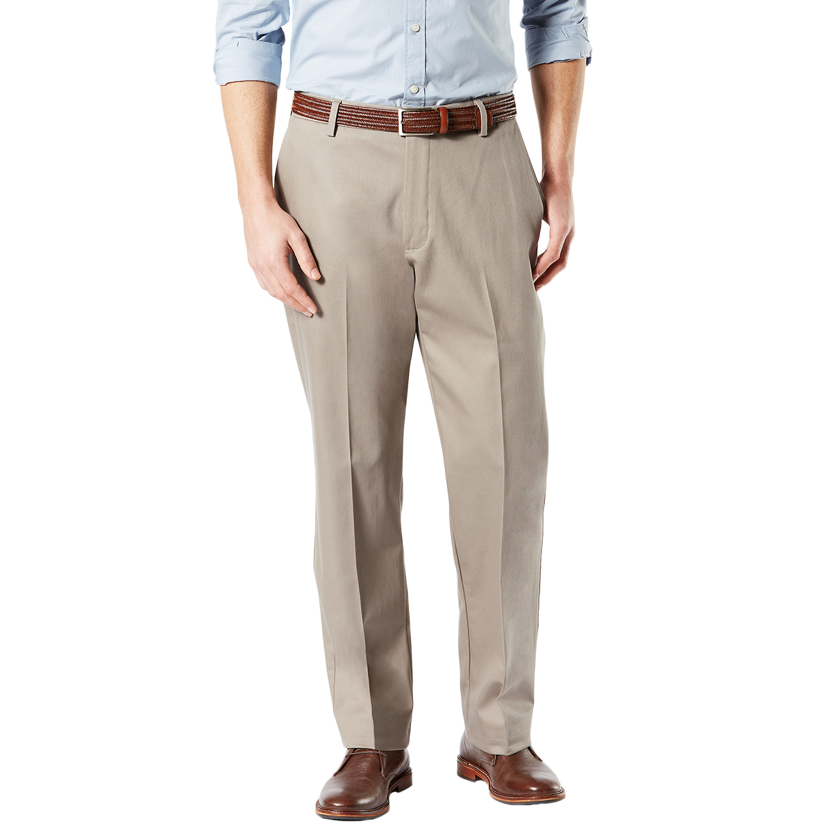 Dockers Men's Classic Fit Signature Khaki 2.0 Flat-Front Stretch Crease Pants - Brown, 31/30