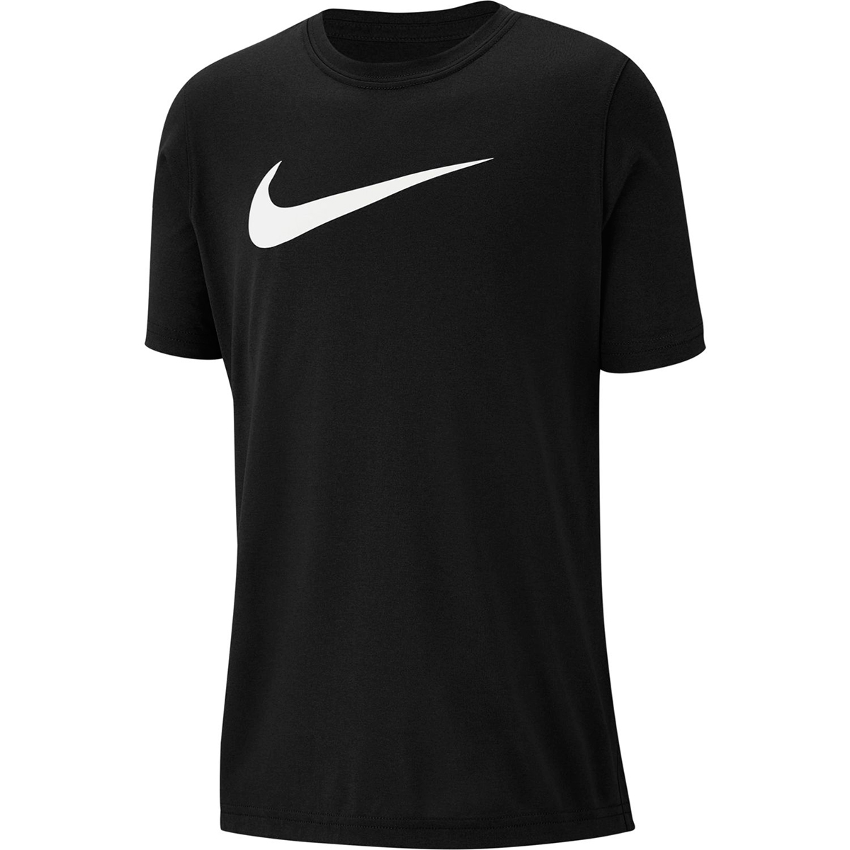 Nike Boys' Dri-Fit Short-Sleeve Logo Tee - Black, L