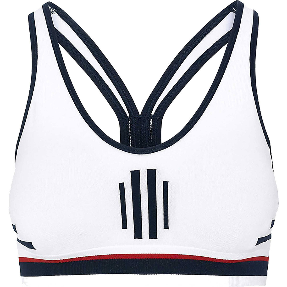 Champion Women's The Infinity Stripe Sports Bra - White, M