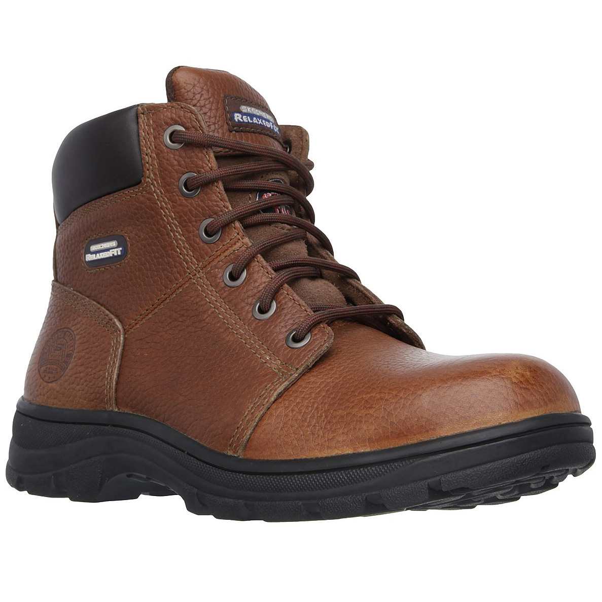 Skechers Men's 6 In. Work: Relaxed Fit - Workshire Steel Toe Work Boots - Brown, 11