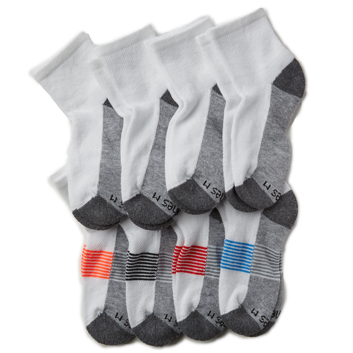 Hanes Big Boys' Ankle Socks, 8-Pack - White, M
