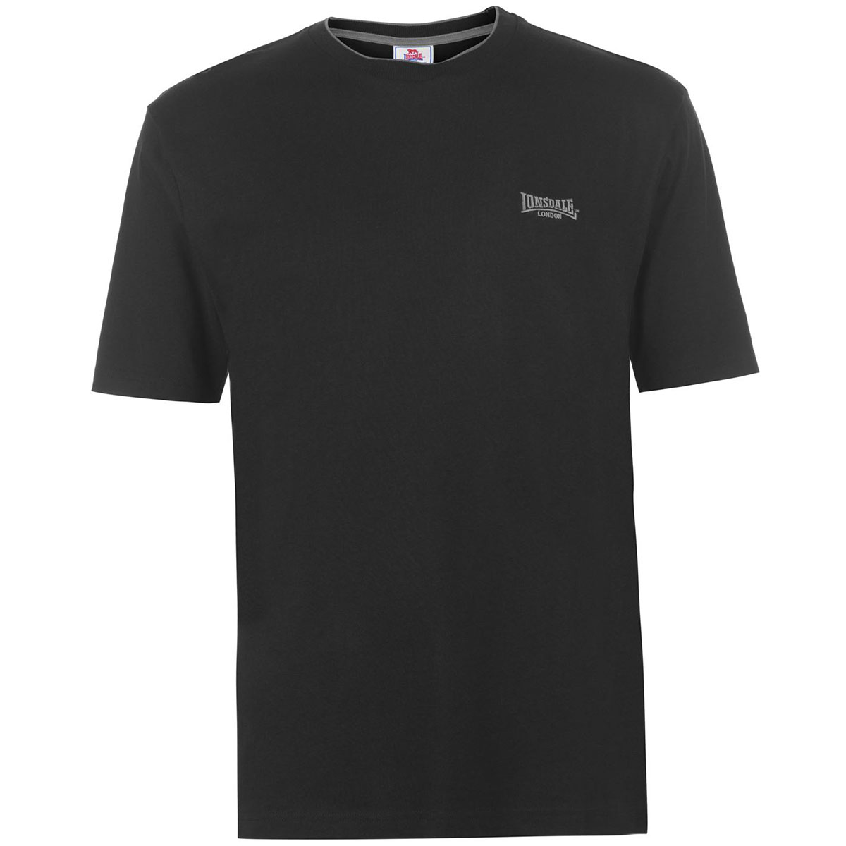 Lonsdale Men's Tipped Tee - Black, 4XL