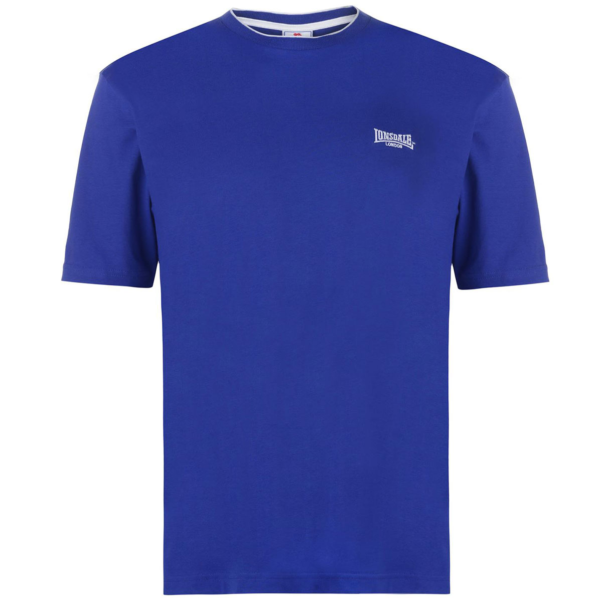 Lonsdale Men's Tipped Tee - Blue, L