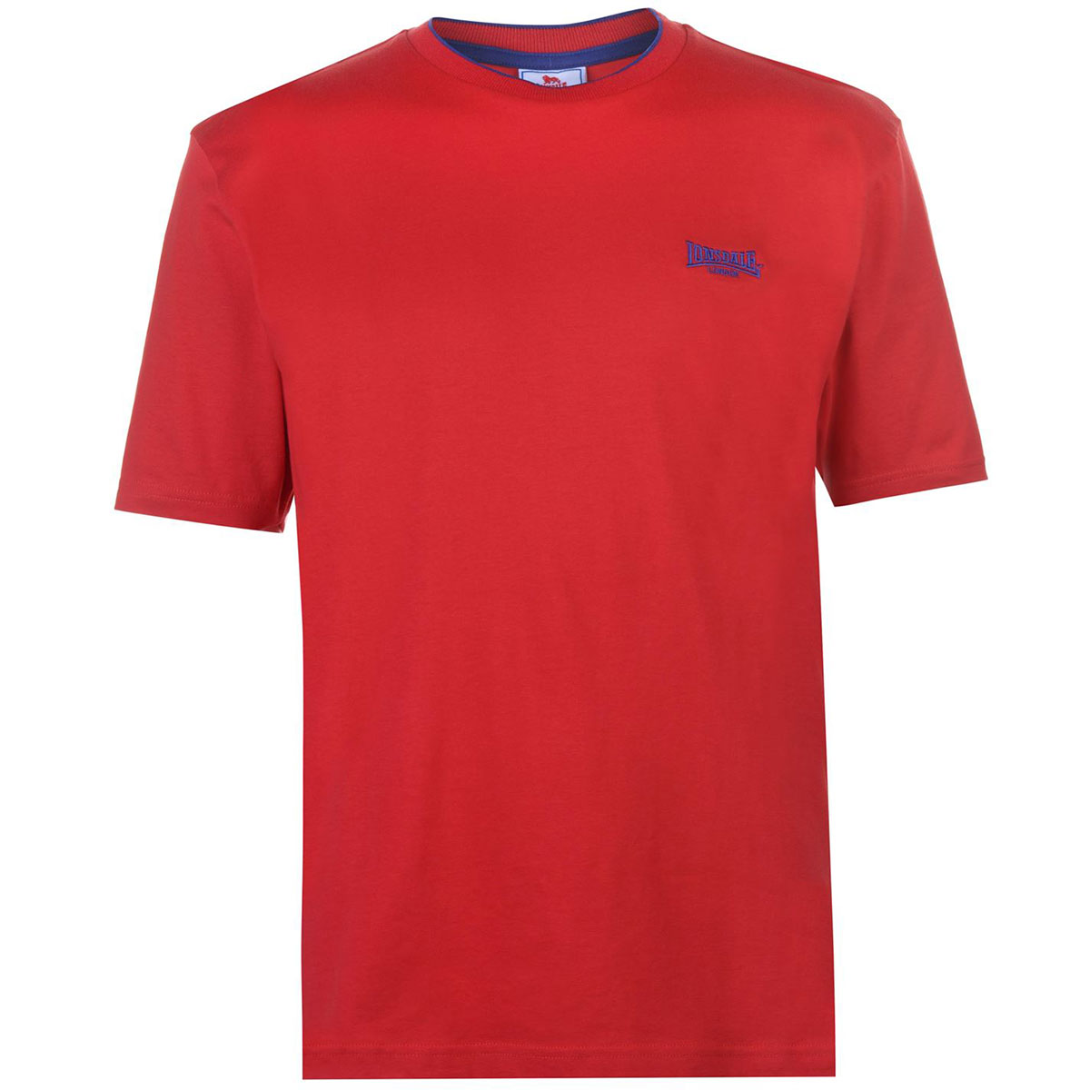 Lonsdale Men's Tipped Tee - Red, 4XL