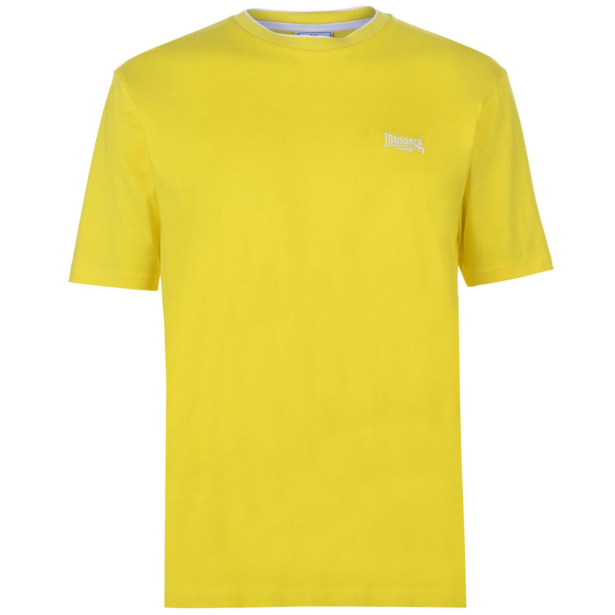 Lonsdale Men's Tipped Tee - Yellow, 4XL