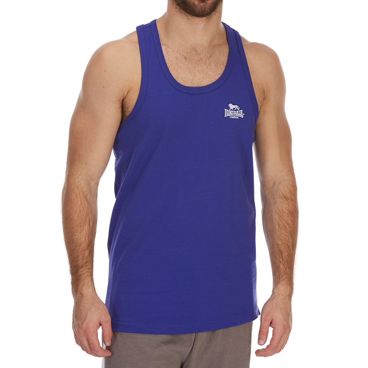 Lonsdale Men's Muscle Vest - Blue, L