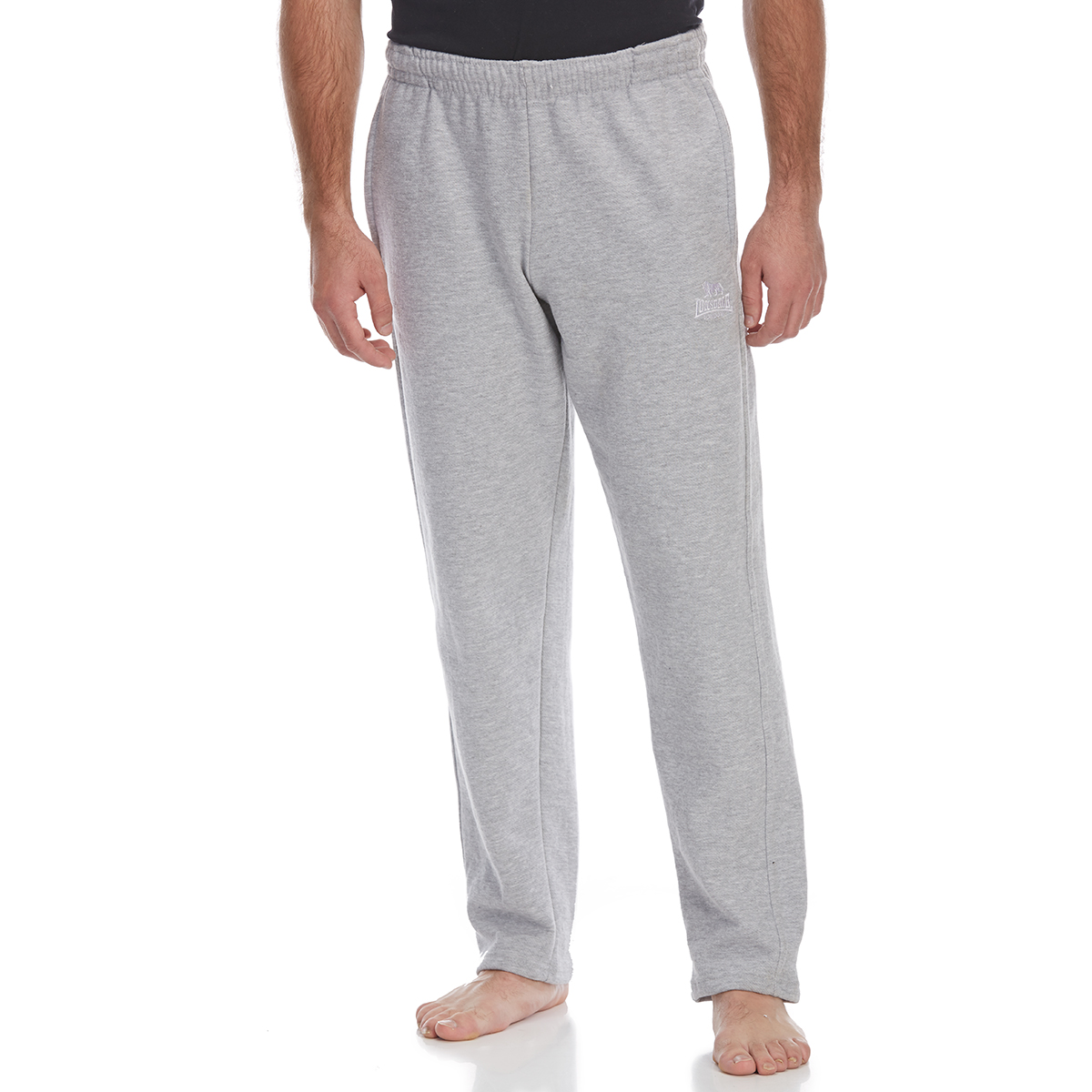 Lonsdale Men's Open-Hem Fleece Pants - Black, 4XL