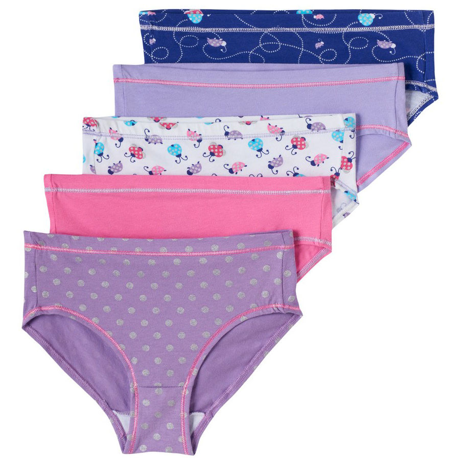 Hanes Girls' Cotton Stretch Briefs, 5-Pack