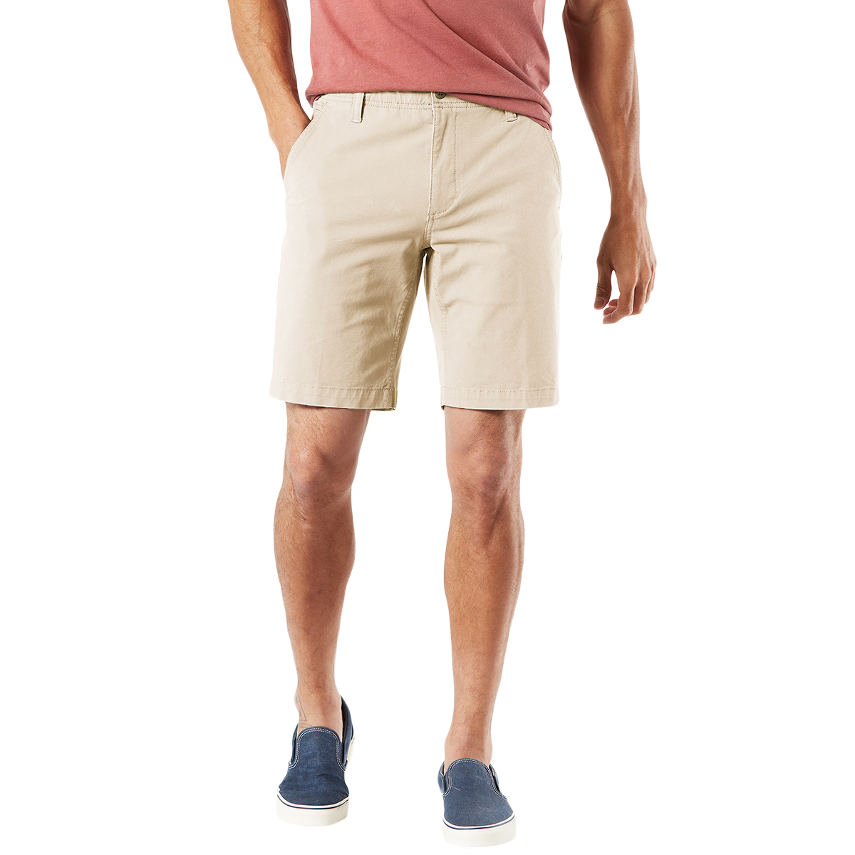 Dockers Men's Straight Fit Chino Smart 360 Flex Shorts - Brown, 33