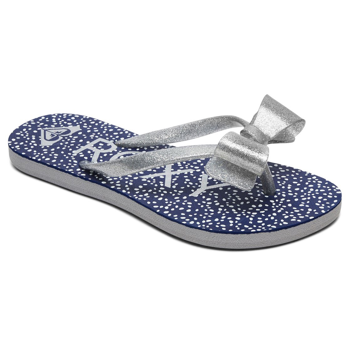 Roxy Girls' Lulu 3 Flip Flops - Blue, 3