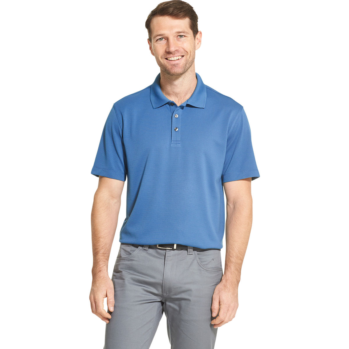 Van Heusen Men's Air Short-Sleeve Polo - Blue, XXL