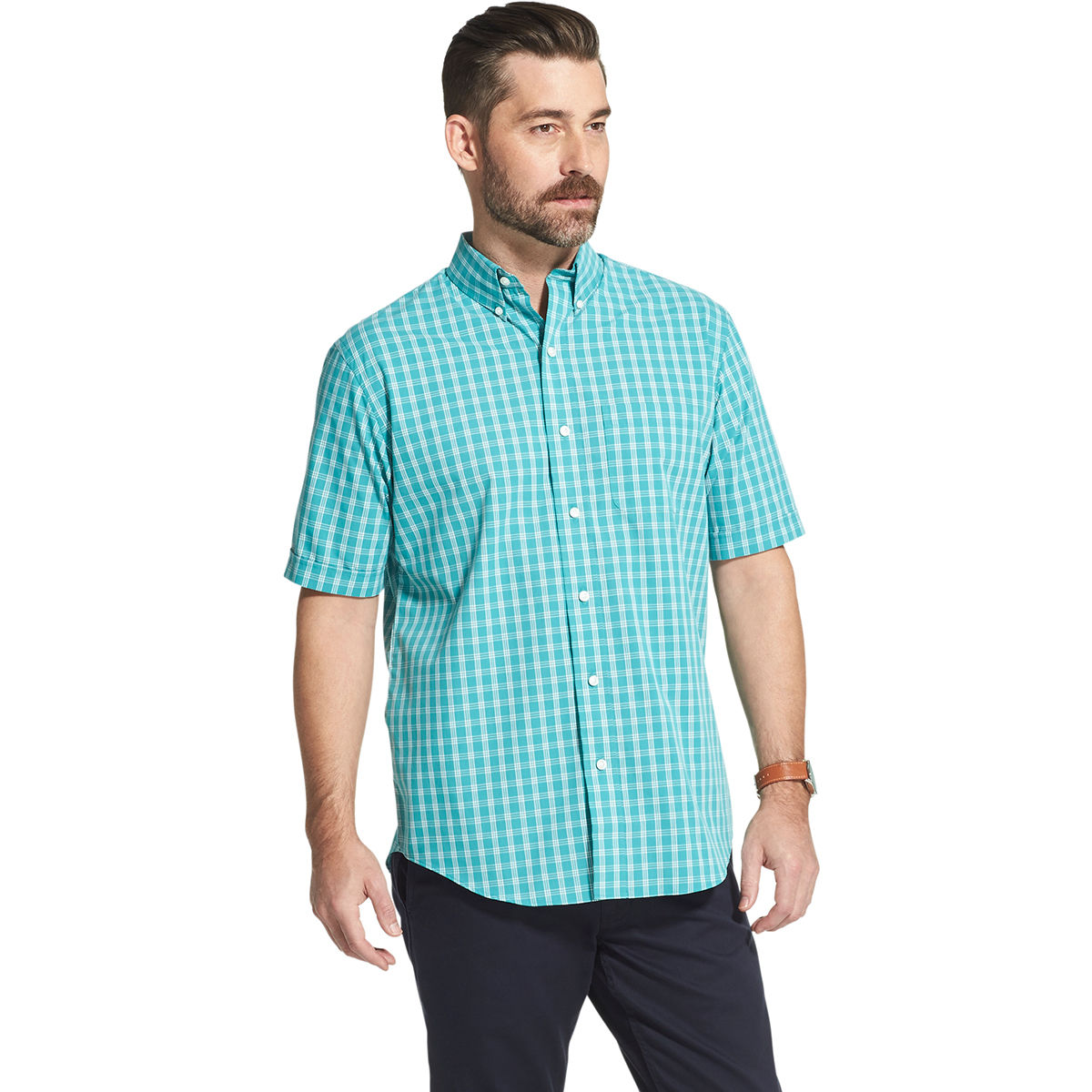 Arrow Men's Hamilton Short-Sleeve Shirt - Green, XL