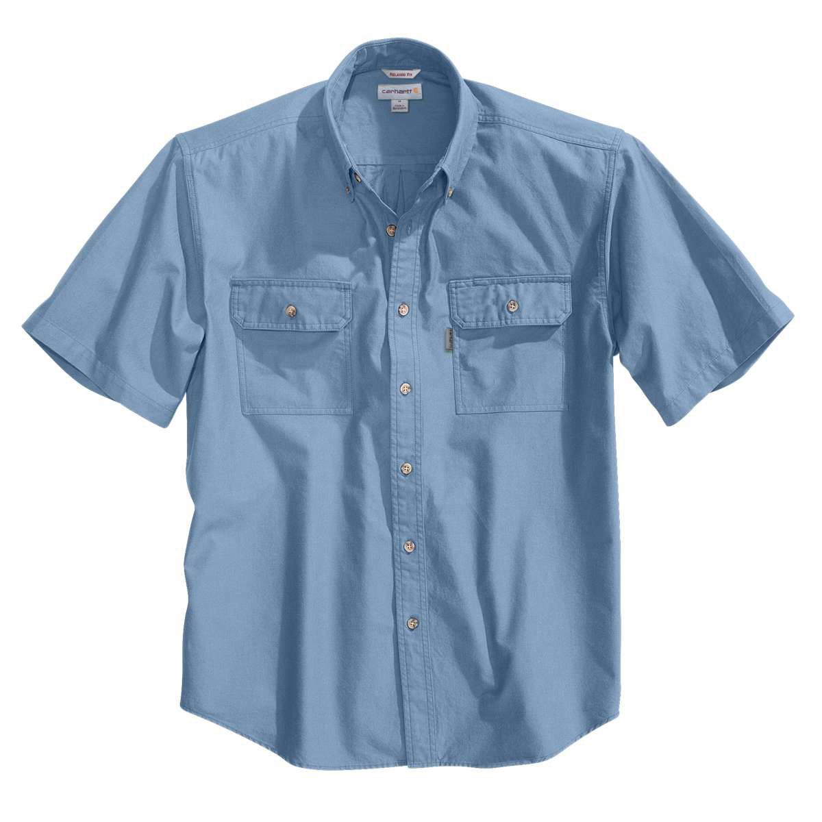 Carhartt Men's Fort Short-Sleeve Chambray Shirt - Blue, XL