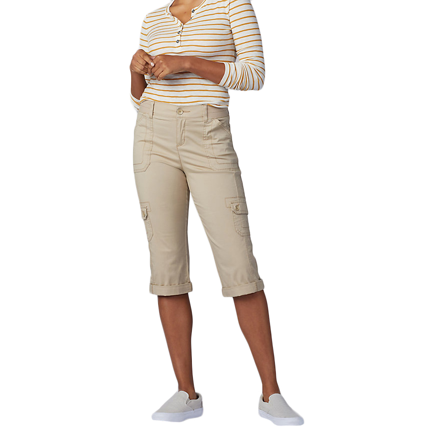 LEE Women's Flex-To-Go Cargo Skimmer Capris - White, 6