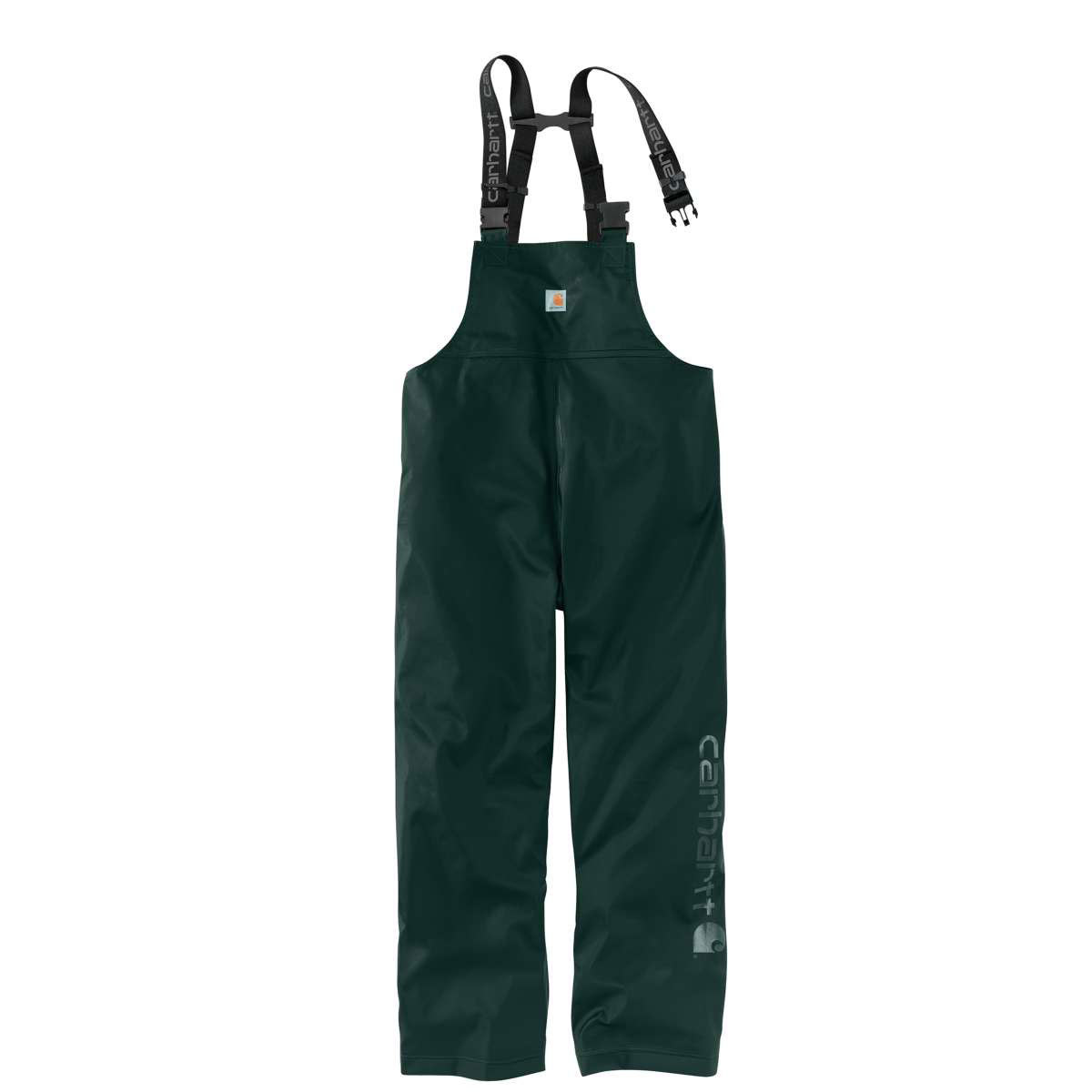 Carhartt Men's Lightweight Waterproof Rainstorm Bib Overalls - Green, L